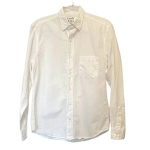 Frank & Eileen Don White Italian Collared Button Down Dress Shirt Medium